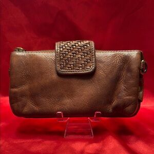 Brown Leather Clutch